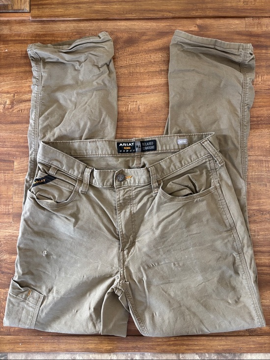 Ariat Other - Ariat Rebar M4 Men's Relaxed Straight Tan Utility Work Pants 34/36